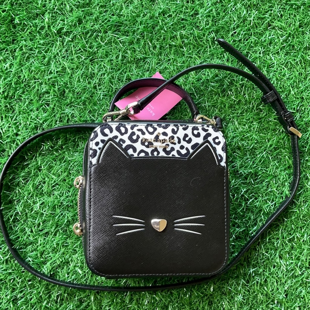 Kate Spade meow cat daisy crossbody purse - Picture 1 of 16
